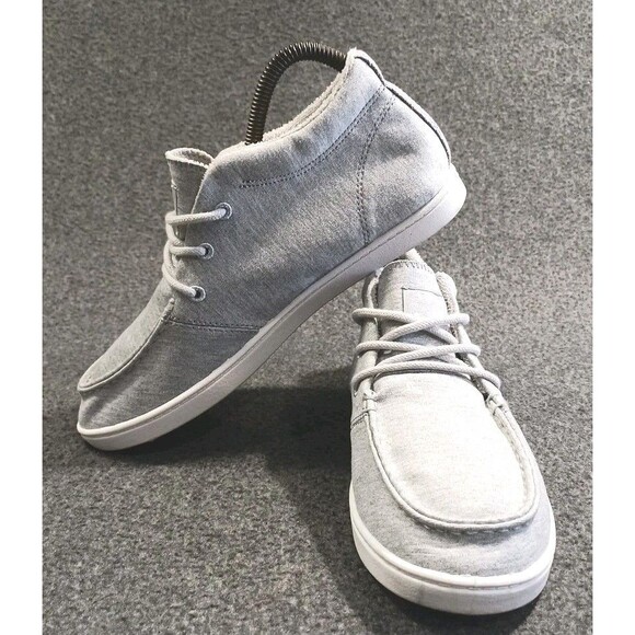 Roxy Women's Minnow Wally Mid Top Lace Up Jersey Shoe Gray Size 8 - Picture 3 of 16